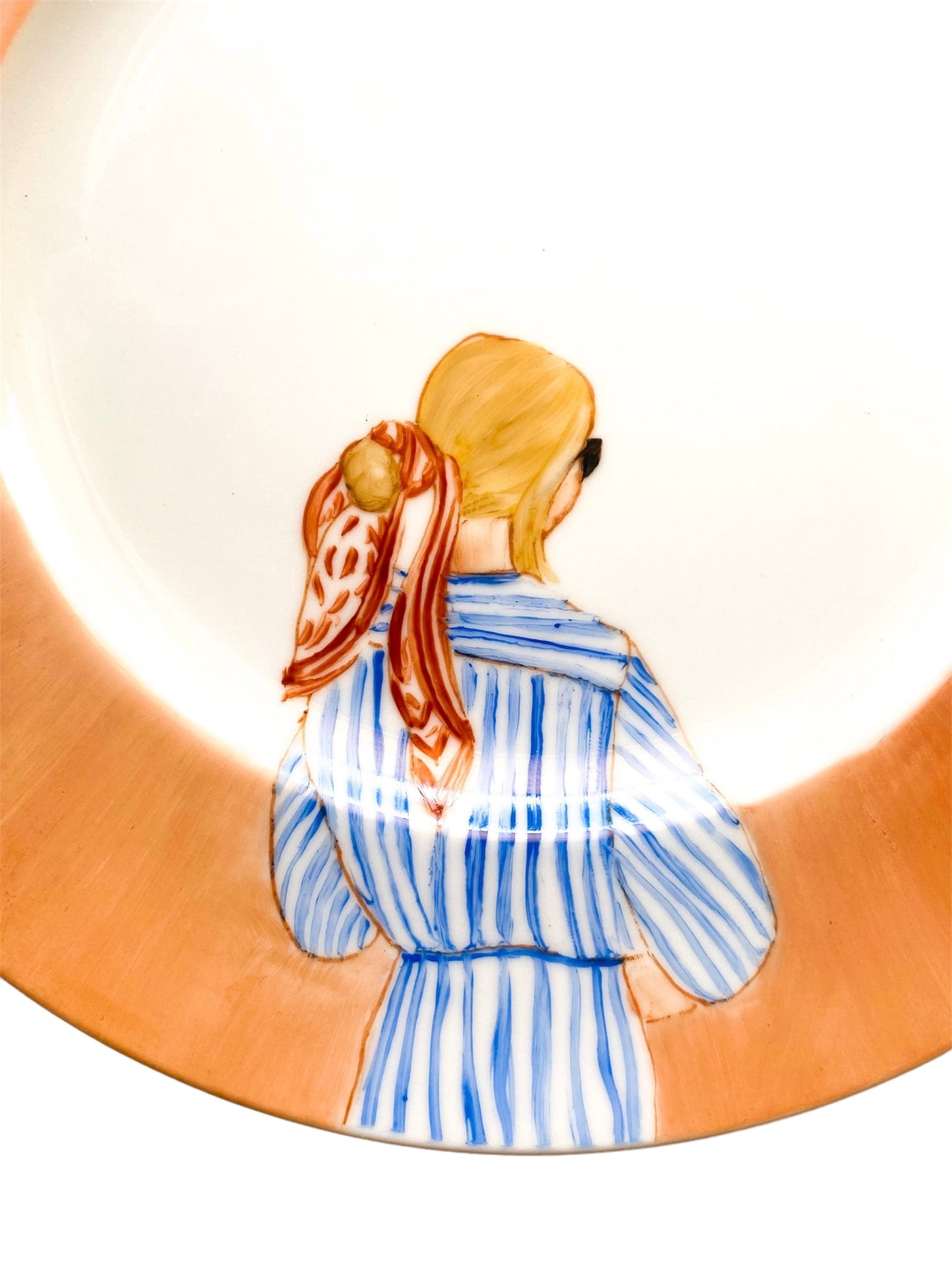 Adele Ischia Orange Porcelain Dessert Plate