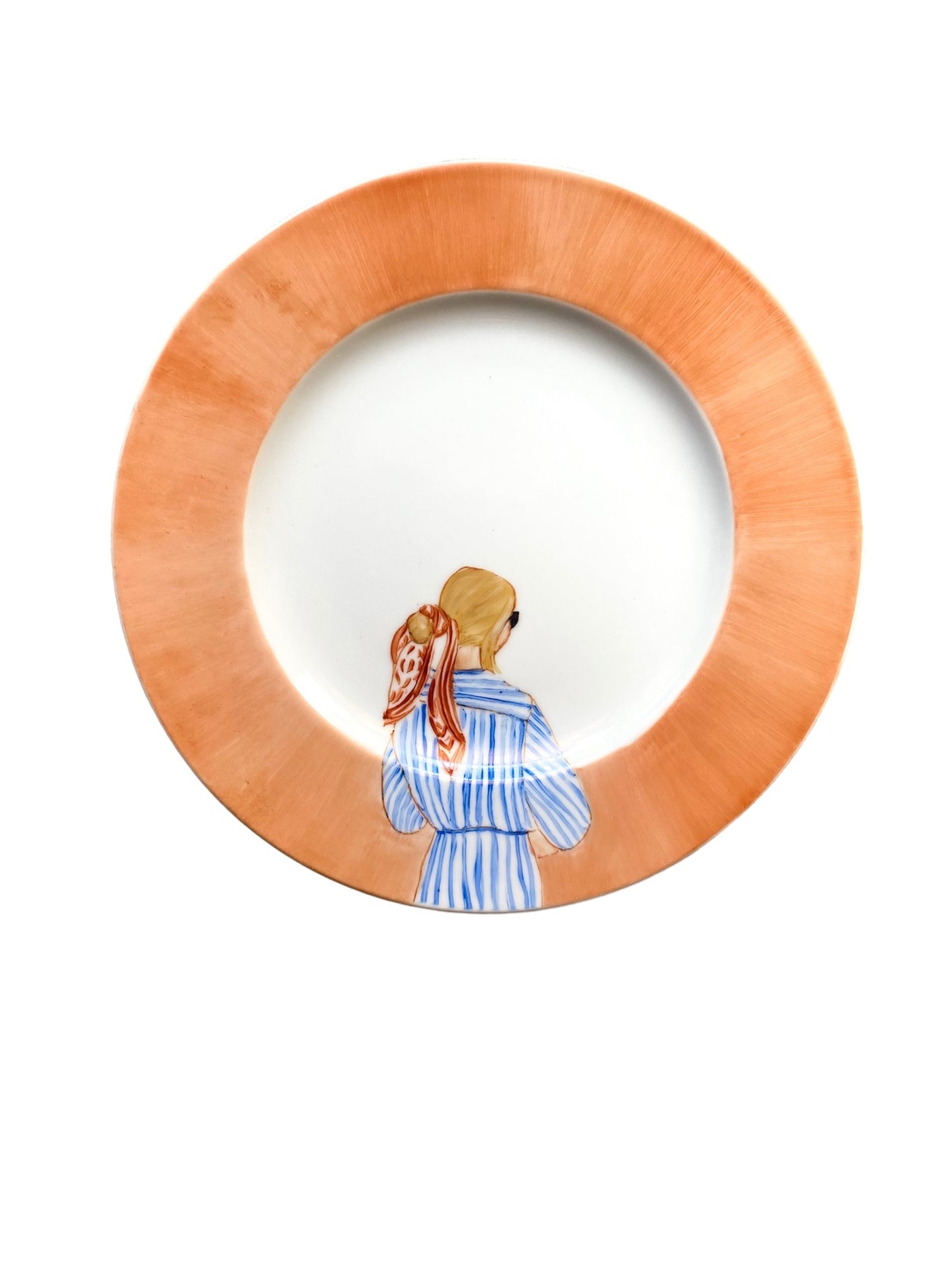 Adele Ischia Orange Porcelain Dessert Plate