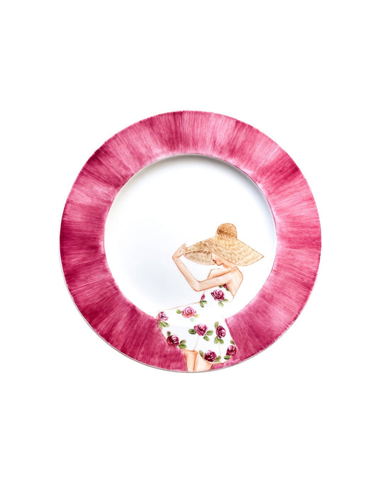 Virna Ischia Pink Porcelain Dessert Plate