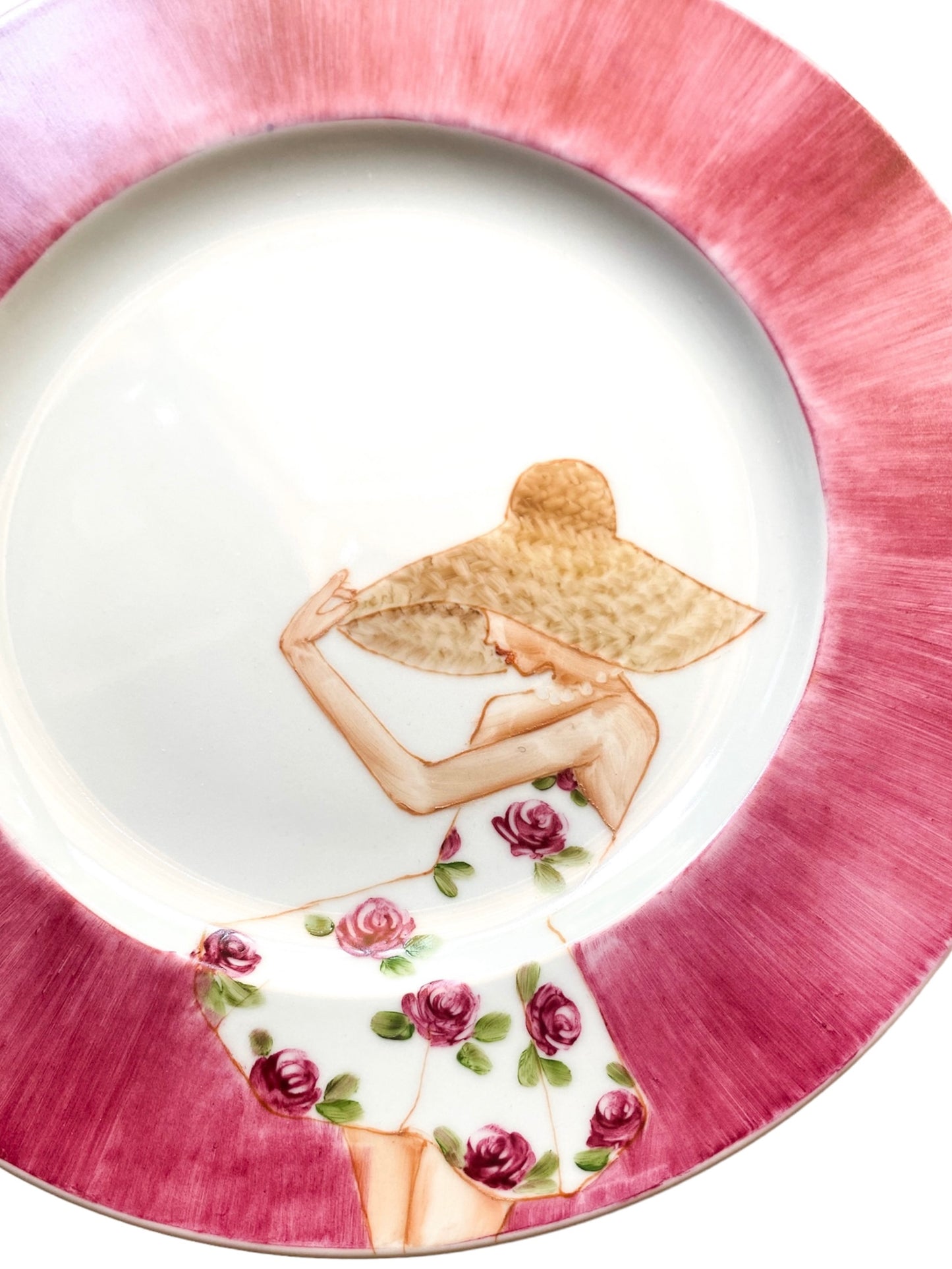 Virna Ischia Pink Porcelain Dessert Plate