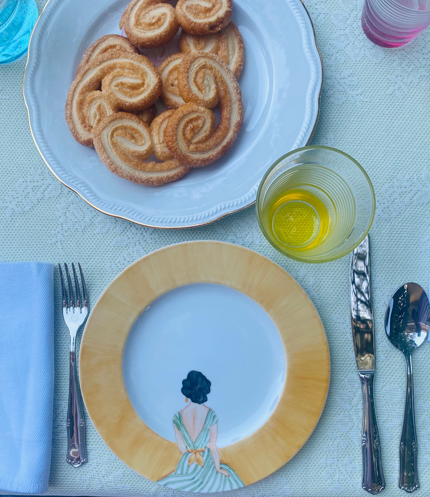 Adele Ischia Orange Porcelain Dessert Plate