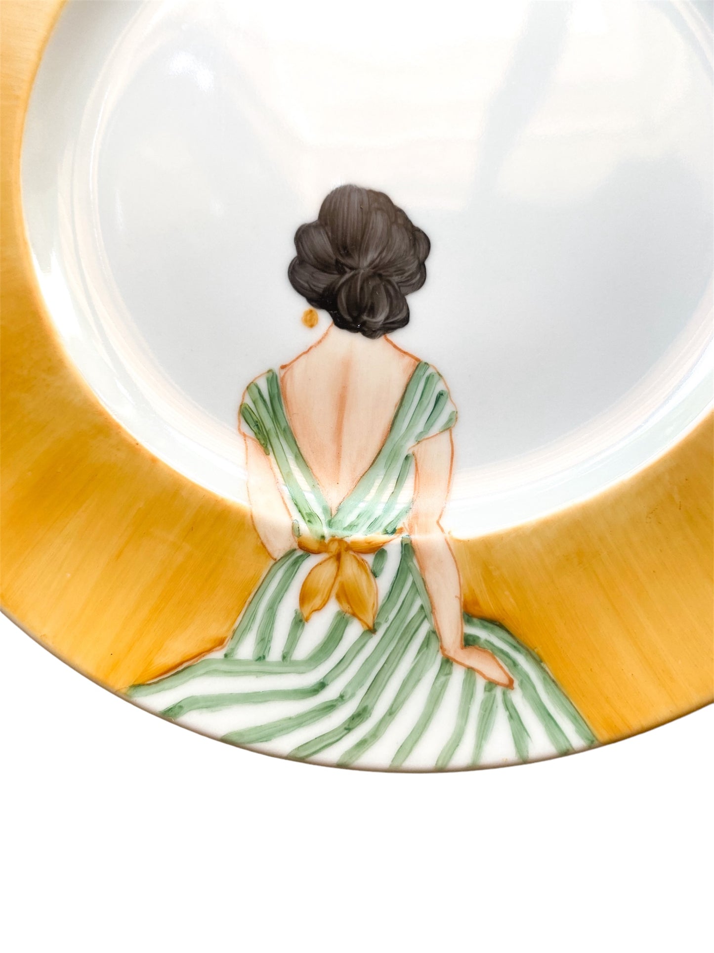 Adele Ischia Orange Porcelain Dessert Plate