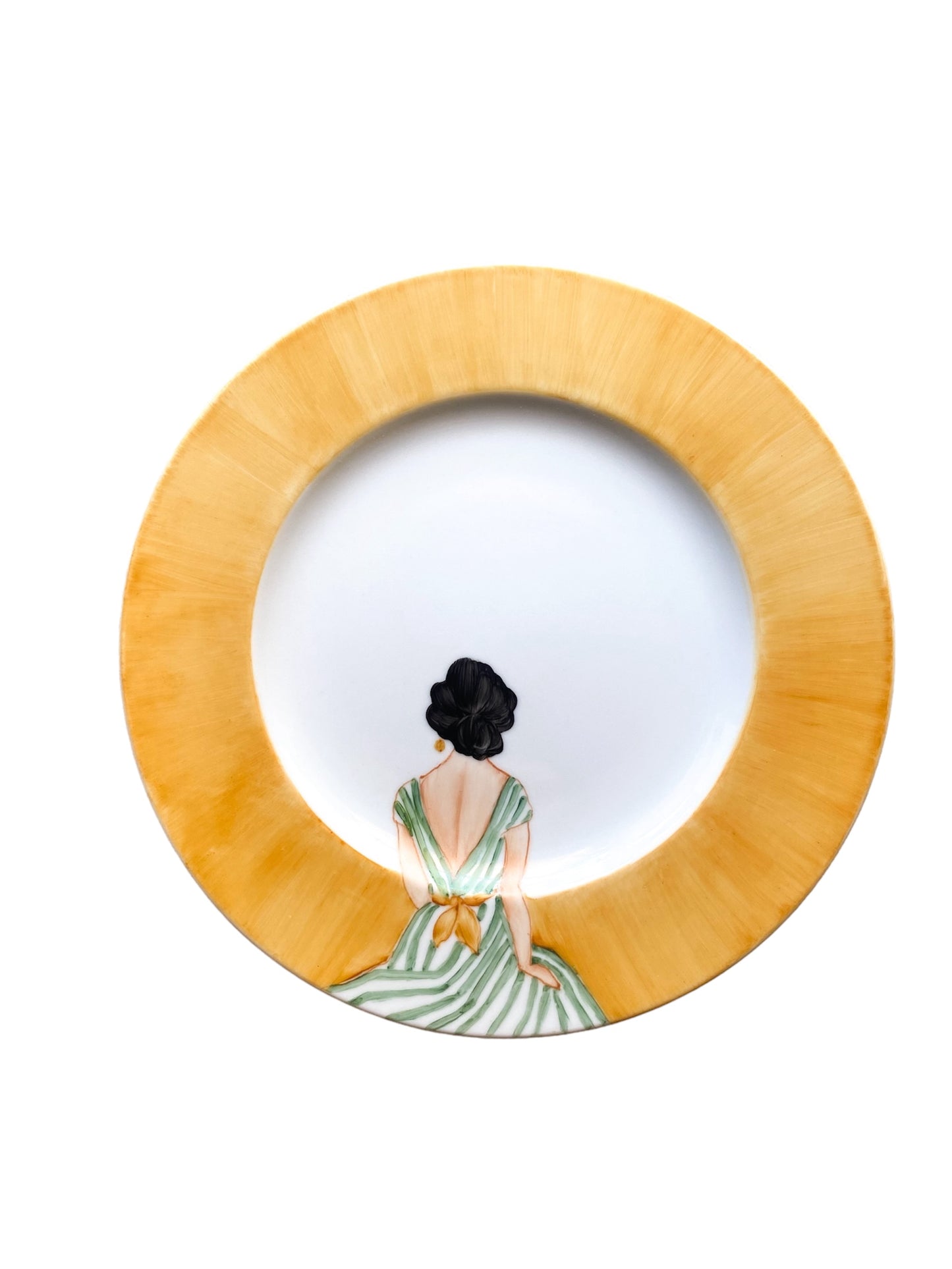 Adele Ischia Orange Porcelain Dessert Plate