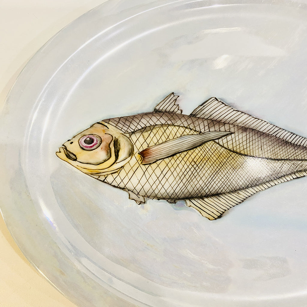 Decorative plate gold fish